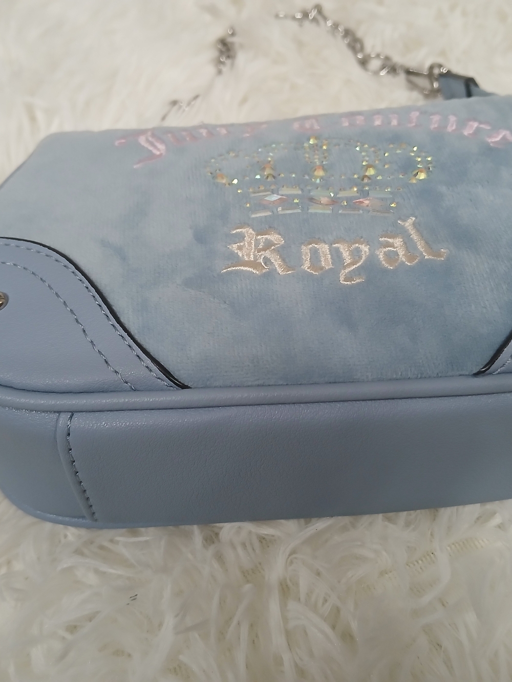 Juicy Couture Powder Blue 'Royal' Embellished Mini Shoulder Bag - Picture 2 of 3